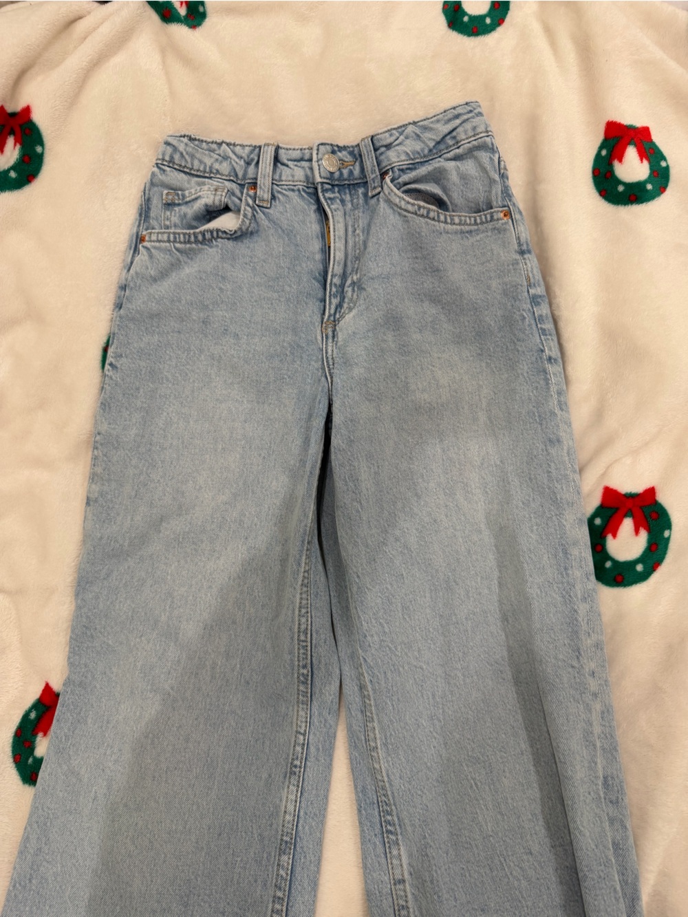H&M Light Blue Wide Leg Jeans